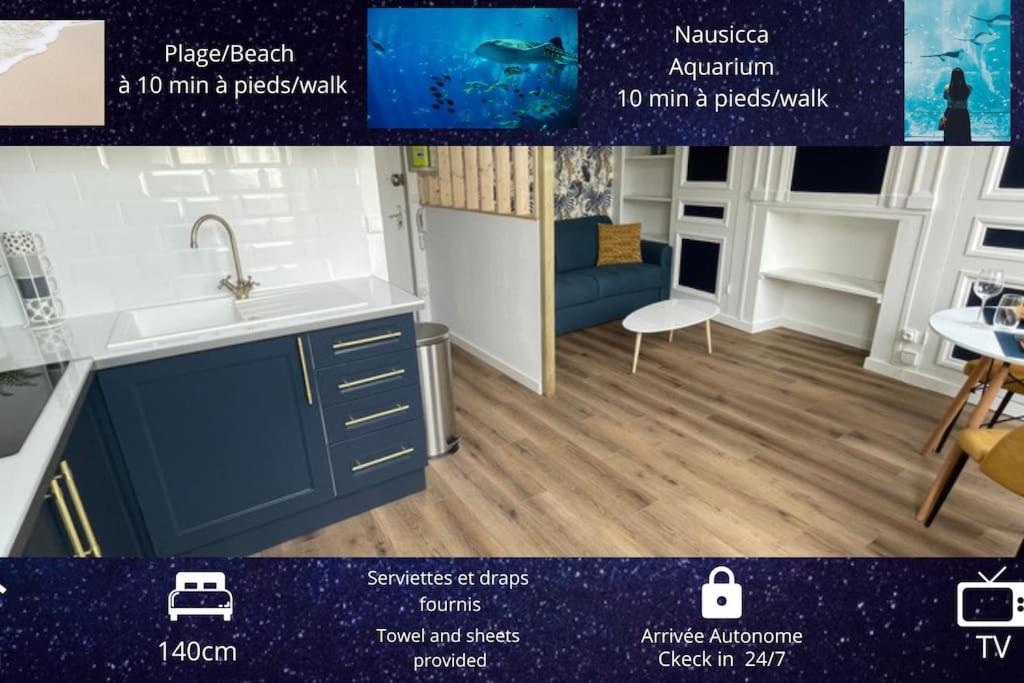 Le Bluemoon, Studio De Charme Refait A Neuf Boulogne-sur-Mer Extérieur photo
